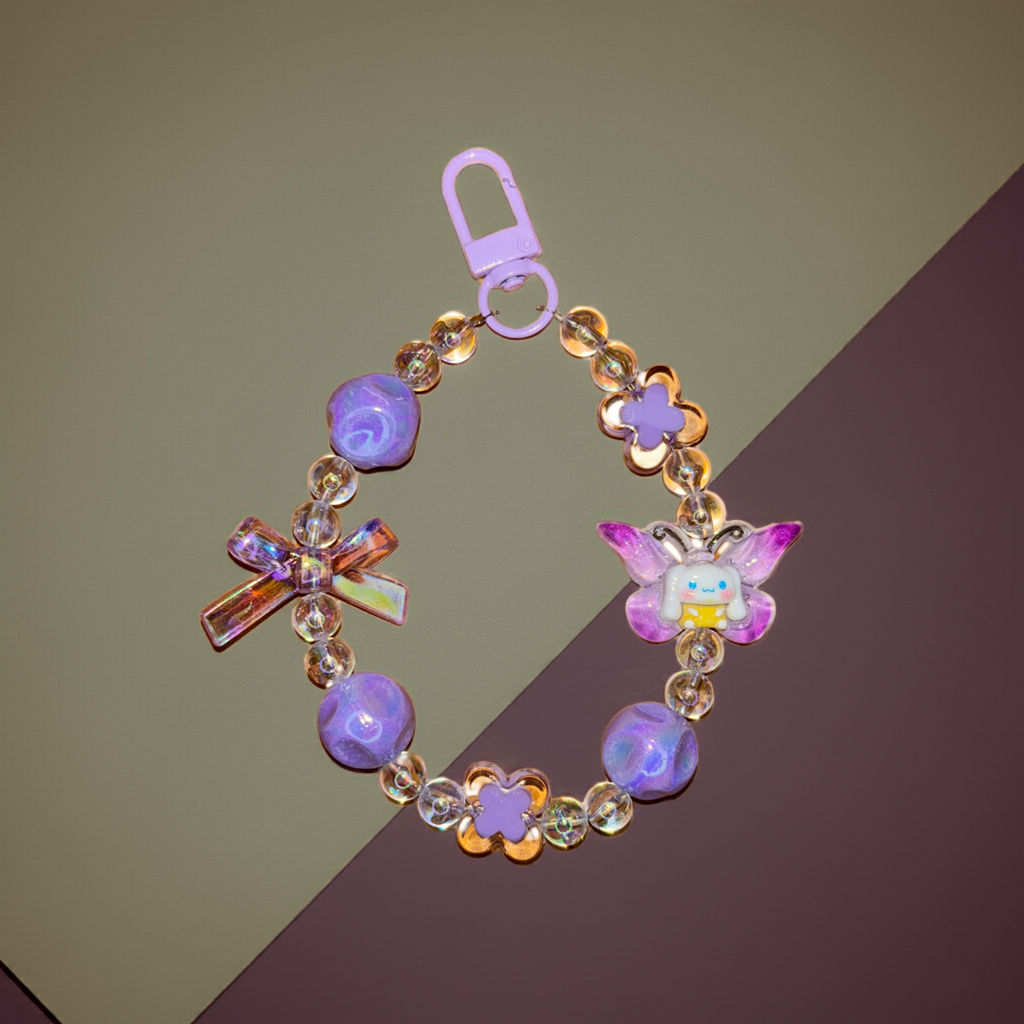 Blue Po-chaccoo wing Beads Phone/Bag Charm - Project M Shop