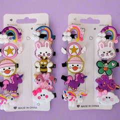Set of 2 Unicorn Hair Clips for Girls - 10 PCs Rainbow Style Hair Accessories - Project M Shop