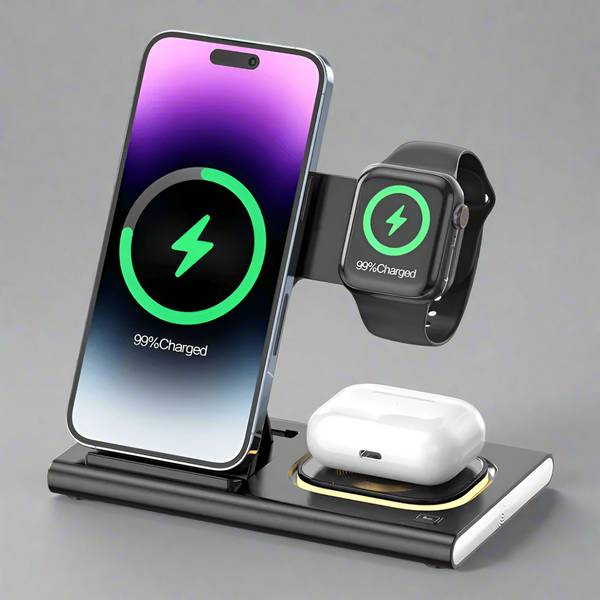 Multifunctional 3 in 1 Wireless Charger for Watch, AirPods, and Mobile Phones - Fast Charging Station