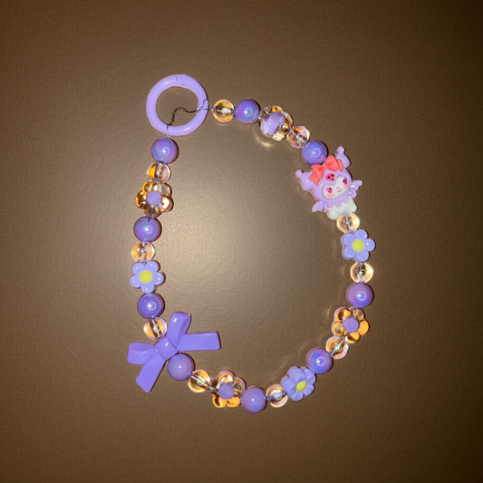 Purple Kuromi Beads Phone/Bag Charm - Project M Shop
