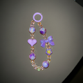 Purple Hair Tie & Heart Phone/bag charm - Project M Shop