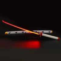 Rengoku Nichirin Katana - Flaming Red LED Sword with White Case - 104 CM Collectible from Demon Slayer