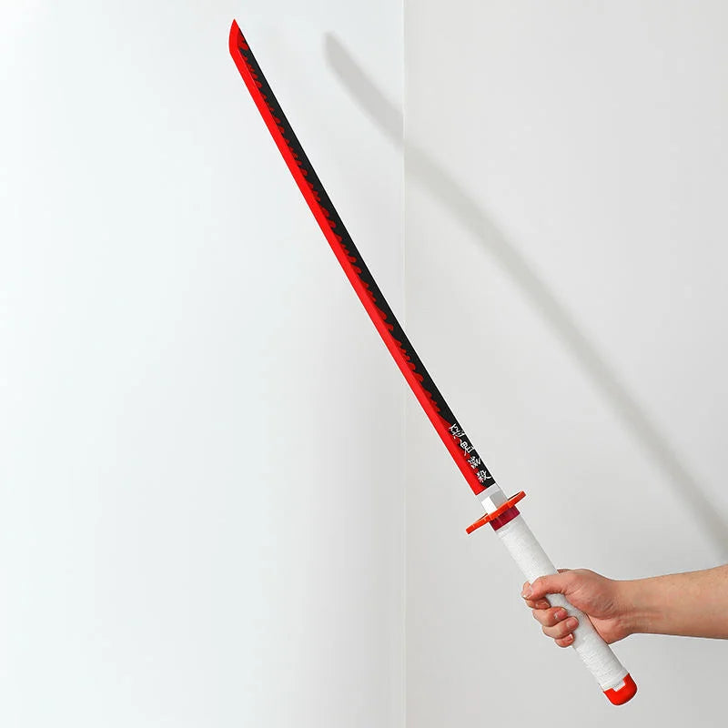 Rengoku Nichirin Katana - Flaming Red LED Sword with White Case - 104 CM Collectible from Demon Slayer