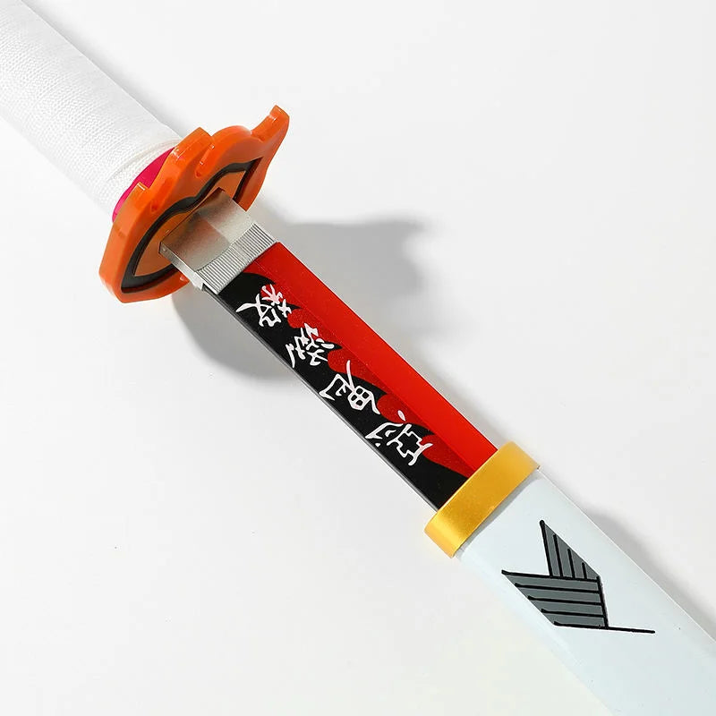 Rengoku Nichirin Katana - Flaming Red LED Sword with White Case - 104 CM Collectible from Demon Slayer
