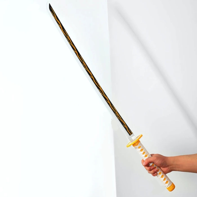 Zenitsu Agatsuma Katana | 104 CM Full Length Nichirin LED Wooden Sword - Demon Slayer