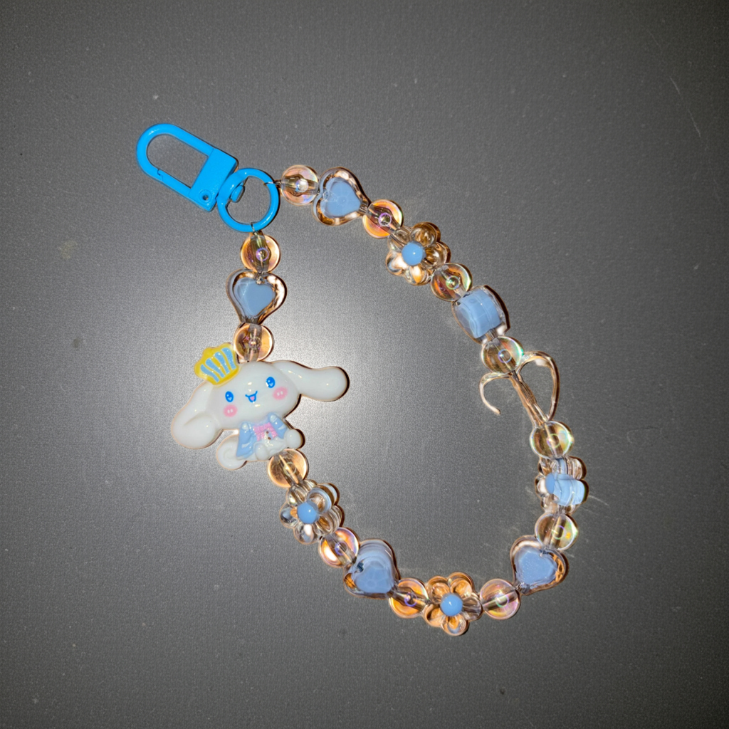 Blue Pochacco Beads Charm – Trendy Bag Accessory