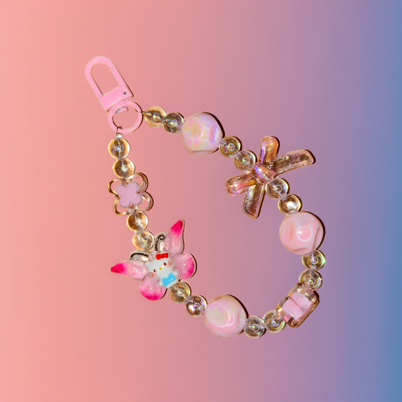 Hello-cat wing Beads Phone/Bag Charm - Project M Shop