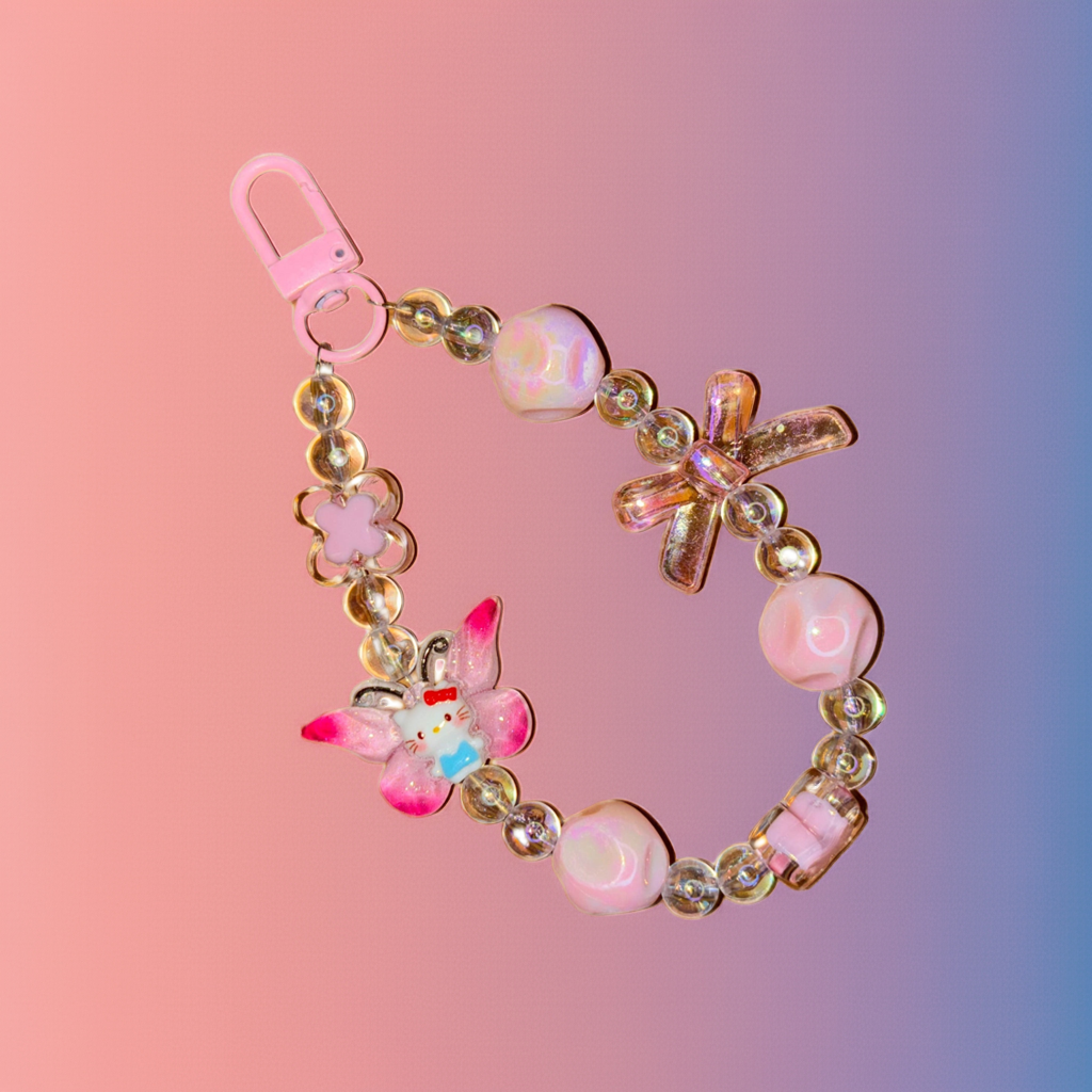 Hello Kitty Wing Beads Charm – Whimsical Bag Accessory