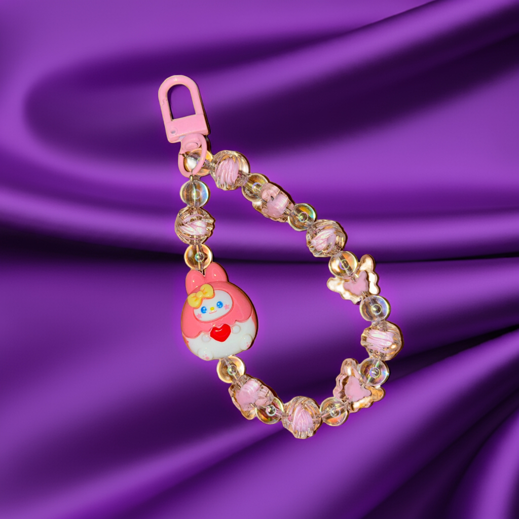 Sanrio Pink Beads Charm – Trendy Bag Accessory