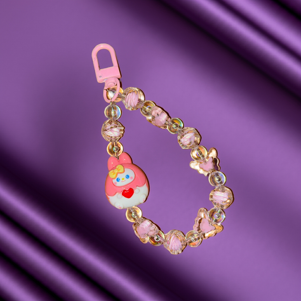 Sanrio Pink Beads Charm – Trendy Bag Accessory