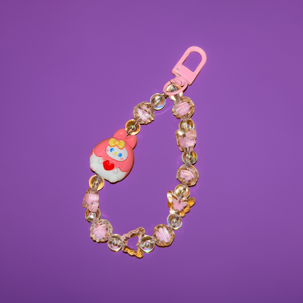 Sanrio Pink Beads Charm – Trendy Bag Accessory
